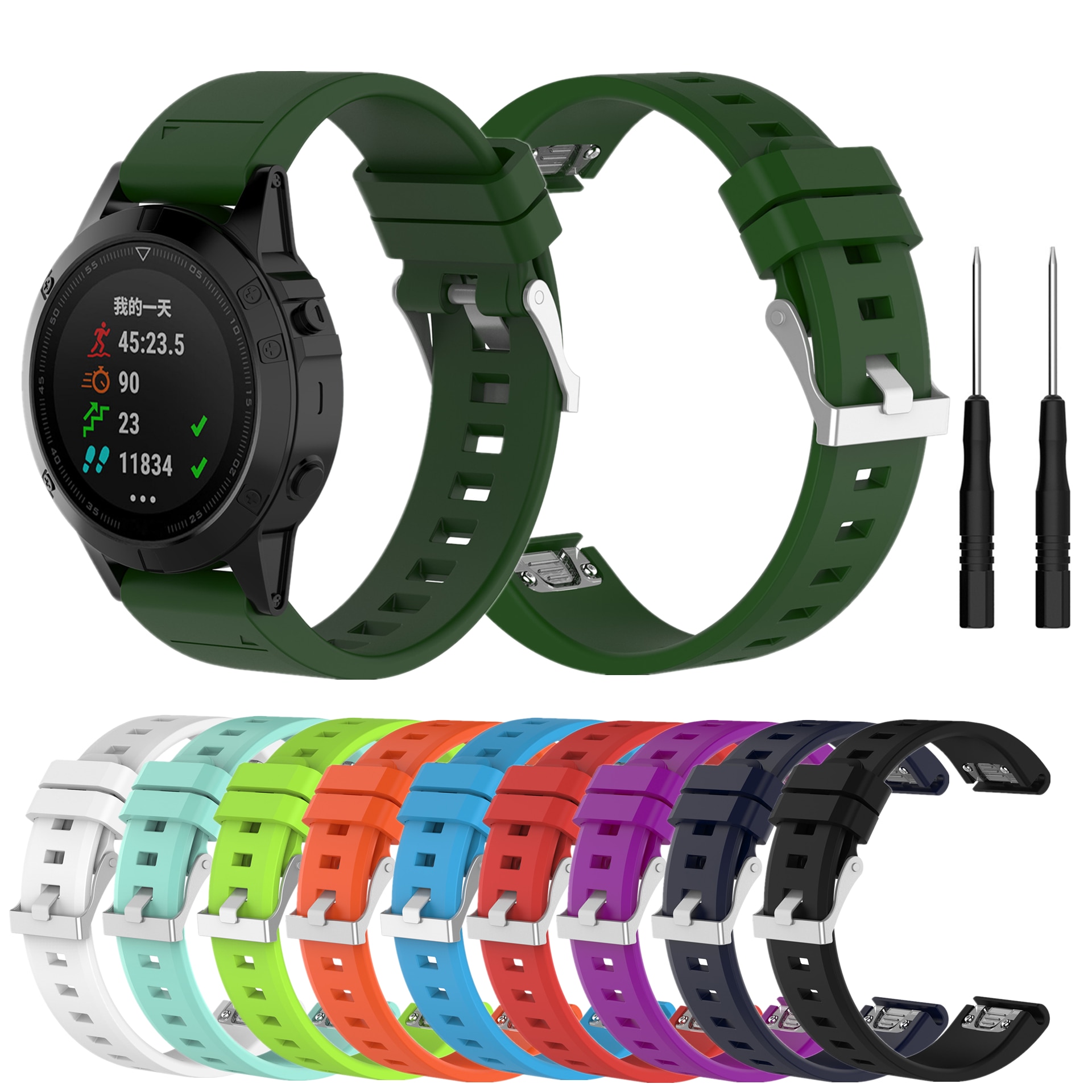 22 millimetri Cinturino In Silicone per Garmin Fenix 6 Pro 5 Più Forerunner 935 945 Strap Quick Fit Wristband libero di trasporto Intelligente accessori Per orologi