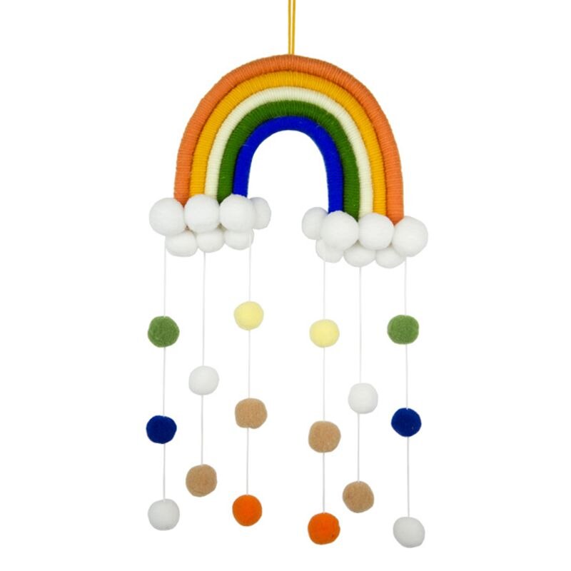 nordisch Regenbogen Wandteppich Handgemachte Weben Handarbeit schöNe Ornament freundlicher Zimmer Zauberstab Hängen Dekor: 22