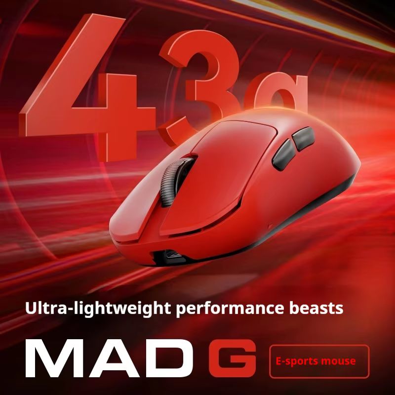Mad G Mouse wireless ultraleggero Gioco Esports Mouse Esports dual-mode Mouse da gioco Fps ad alte prestazioni Regalo per giocatori