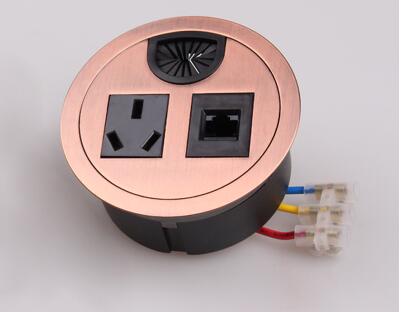 desktop socket outlet Computer Table Wire Hole Cover table cable grommet Pop-up Outlets Three Inserts Power outlet: A