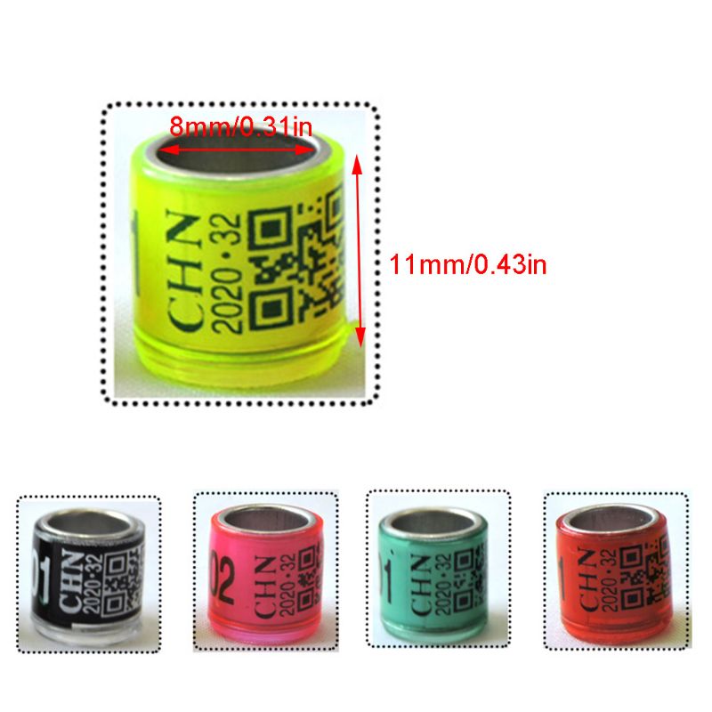 50Stck 8mm Aluminium Vogel Fuß Ringe Wiederverwend... – Grandado