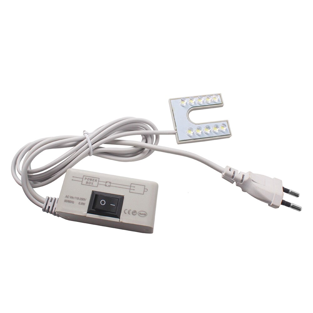 Working LED Light Flexible Gooseneck with Magnetic Base for Sewing Machine 110-265V EU/US Plug