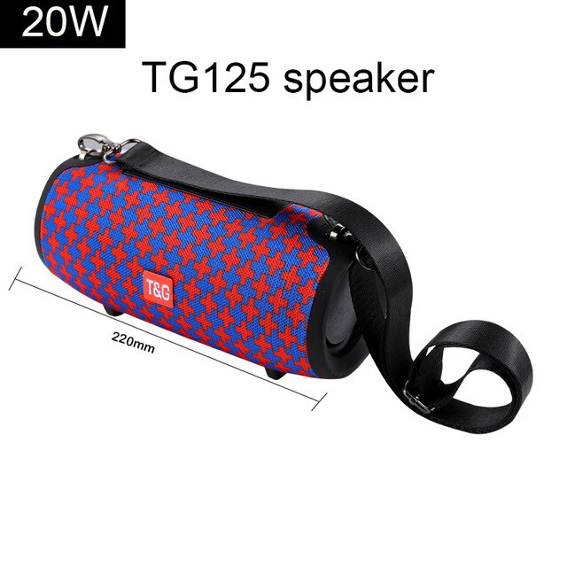 TG esterno portatile impermeabile bluetooth speaker 20W altoparlante ad alta potenza boombox stereo surround caixa de som colonna subwoofer: 20W Blue and yellow