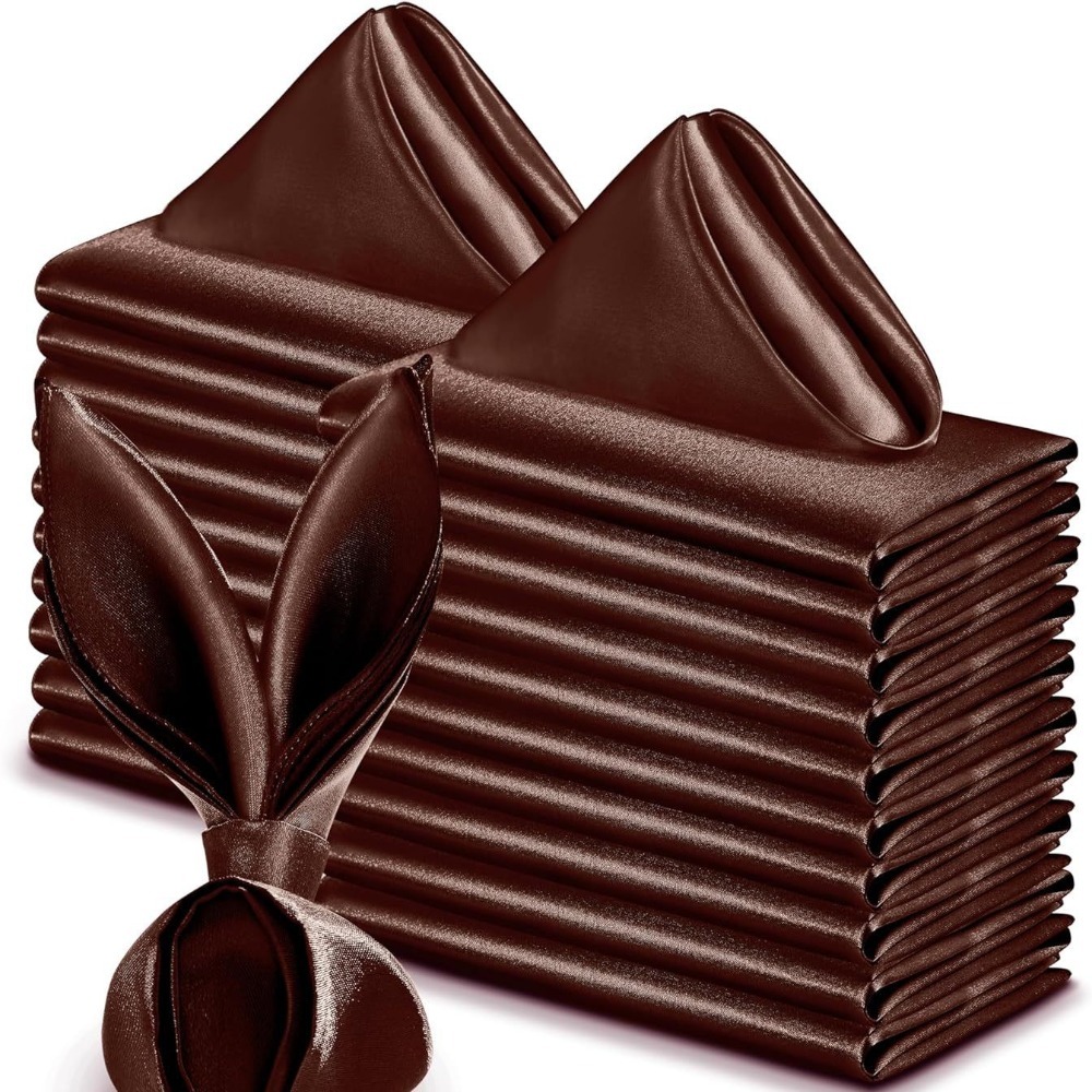 10 stuks bruiloftsdecoratie 30 x 30cm satijnen servetten, zachte herbruikbare dinerservetten, wasbare tafelservetten, hotel: Violet/紫罗兰