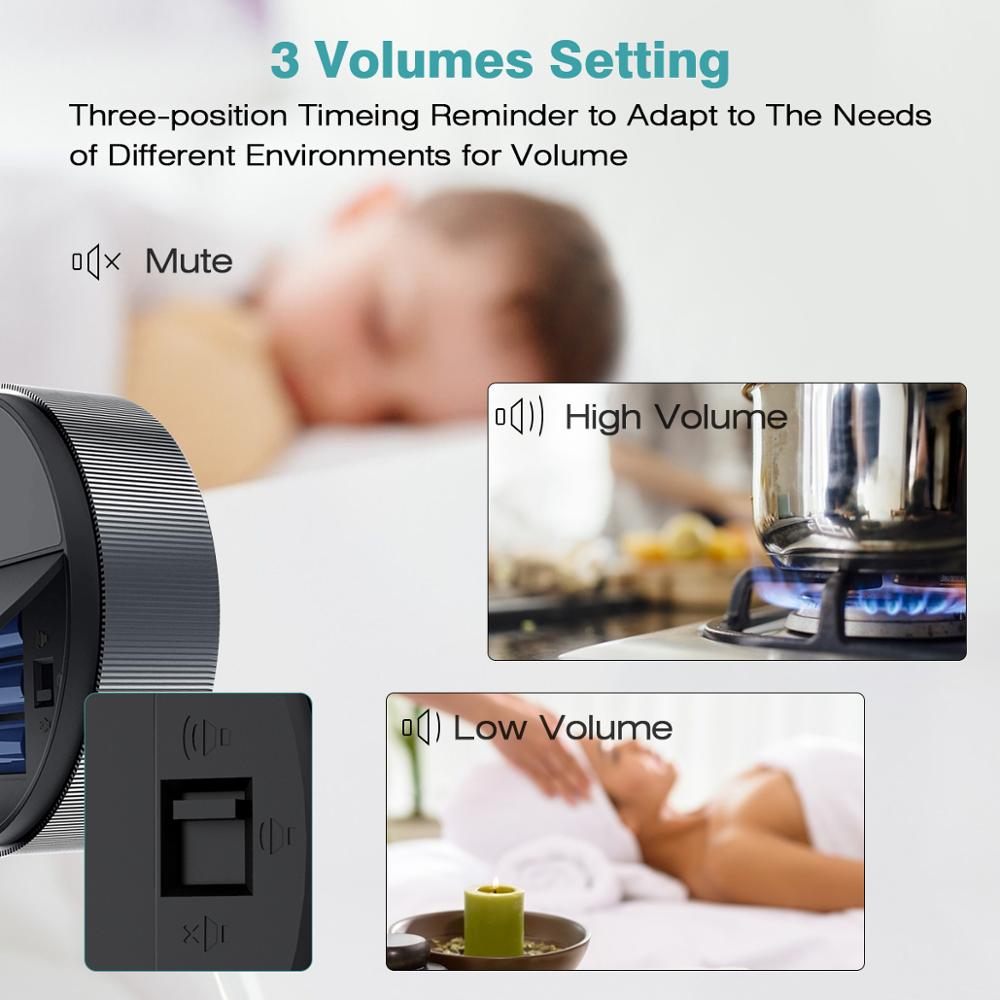 OVEKI LED Magnetic Digital Timer for Kitchen Cooking Shower Study Stopwatch Metal Knob Alarm Clock Manual Electronic Countdown