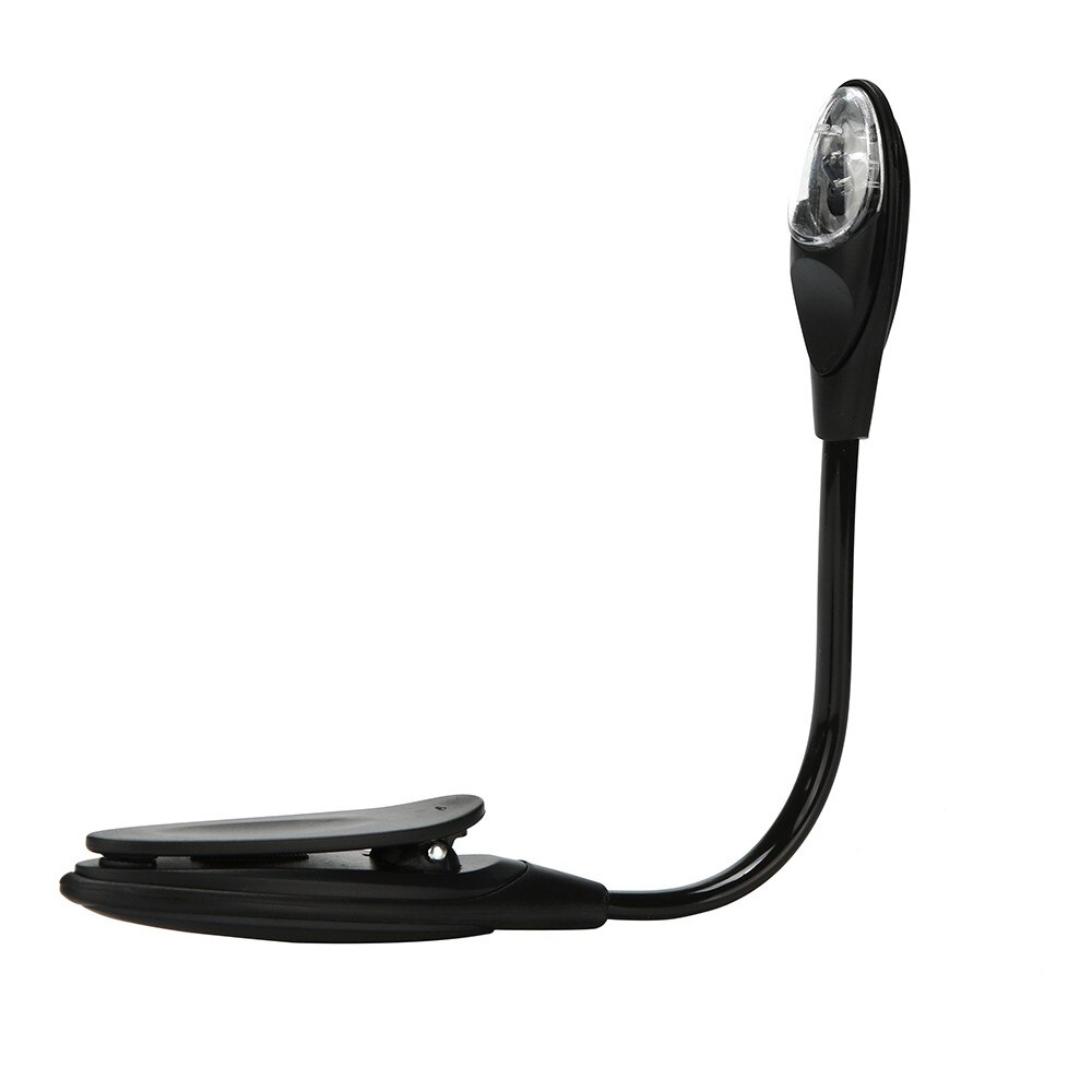 LED Reading Light Fine Mini Clip-On Convenient Portable Travel Book Reading Light Lamp Mini LED Clip Booklight 2.24: BK