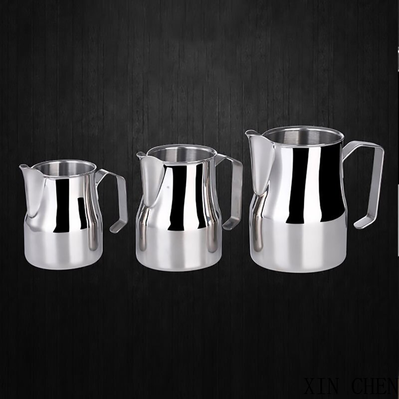 350-750ml Milk Frothing Pitcher, Stainless Steel Milk Jugs With Rounded Spout Kitchen tool coffee milk froth pot