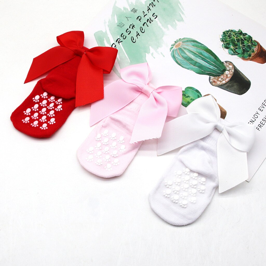 JAYCOSIN Nuovi Bambini Più Piccoli Delle Ragazze Grande Arco Alti Al Ginocchio Lunghi di Cotone Morbido Del Bambino Del Merletto Calzini E Calzettoni Principessa Dolce Dress Up Calzini E Calzettoni