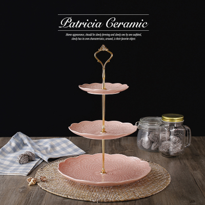 Cristmas-platos de cerámica para decoración, plato de fruta para el hogar, sala de estar, estante para aperitivos y postres, soporte para Tartas, té de la tarde, plato para dulces