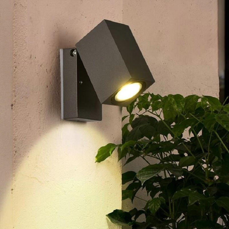 Gu10 kolbe ledet utendørs vegglampe vanntett  ip65 vegglampe  ac85v-265v veranda utendørs belysning