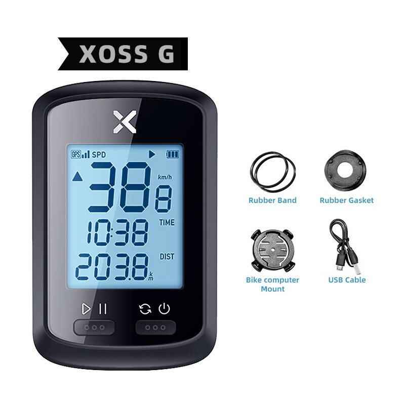 XOSS G+ Cycling GPS Computer English Version Small G Bicycle GPS Code Table Speedometer Bike Accessories: Xoss G