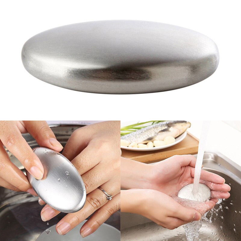 Chef Zeep Rvs Zeep Hand Ontgeuringsinstallatie Bar Magic Zeep Knoflook Ui Ruikt Keuken Gadget Tool