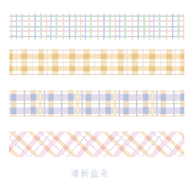 4Rolls Grid Washi Tape Set Cute Masking Tape Cinta Adhesiva Decorativa Papeleria Plakband Ins Stationery Paper Kawaii Washitape: black