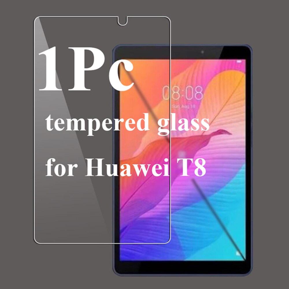 Dla Huawei MatePad T8 Model KOB2-L09 KOB2-W09 ultra szczupły miękki futerał TPU pokrowiec na tablet odporny na wstrząsy muszla + rysik: Tempered glass