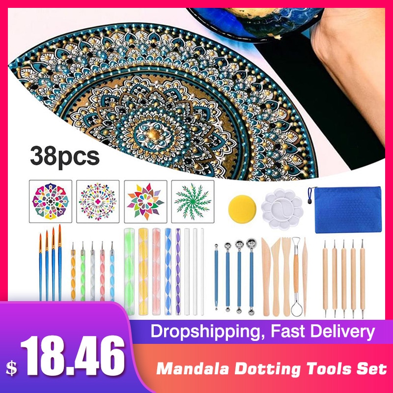 Painting Rocks Dot Kit Mandala Dotting Tools Set For Painting Rocks Rock Stone Painting Pen Polka Dot Tool Template Cosmetic