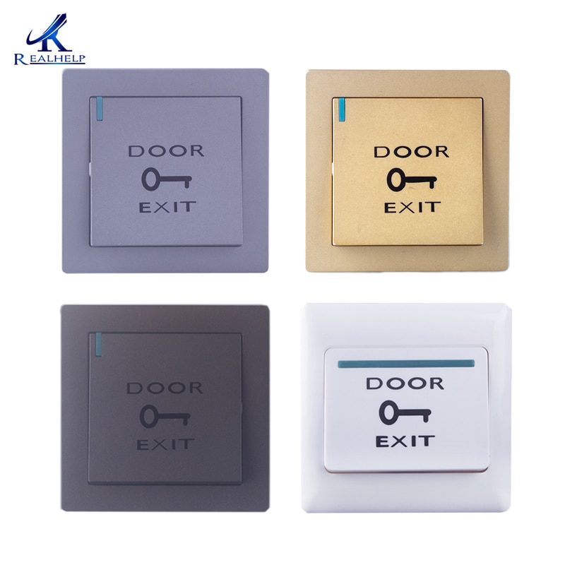 Exit Push Buttons for Maglocks Security Door Controls EXIT SWITCH Single Gang Mount Button Indoor Push To Exit Button