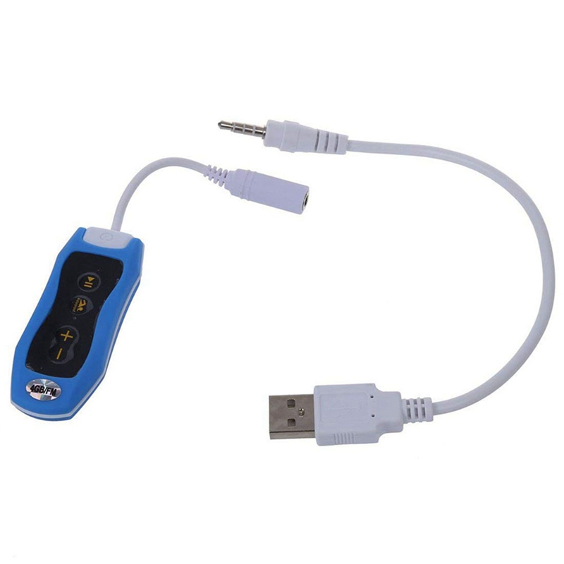 Waterproof IPX8 Clip MP3 Player FM Radio Stereo Sound Swimming Diving Surfing Cycling Sport Music Player With FM