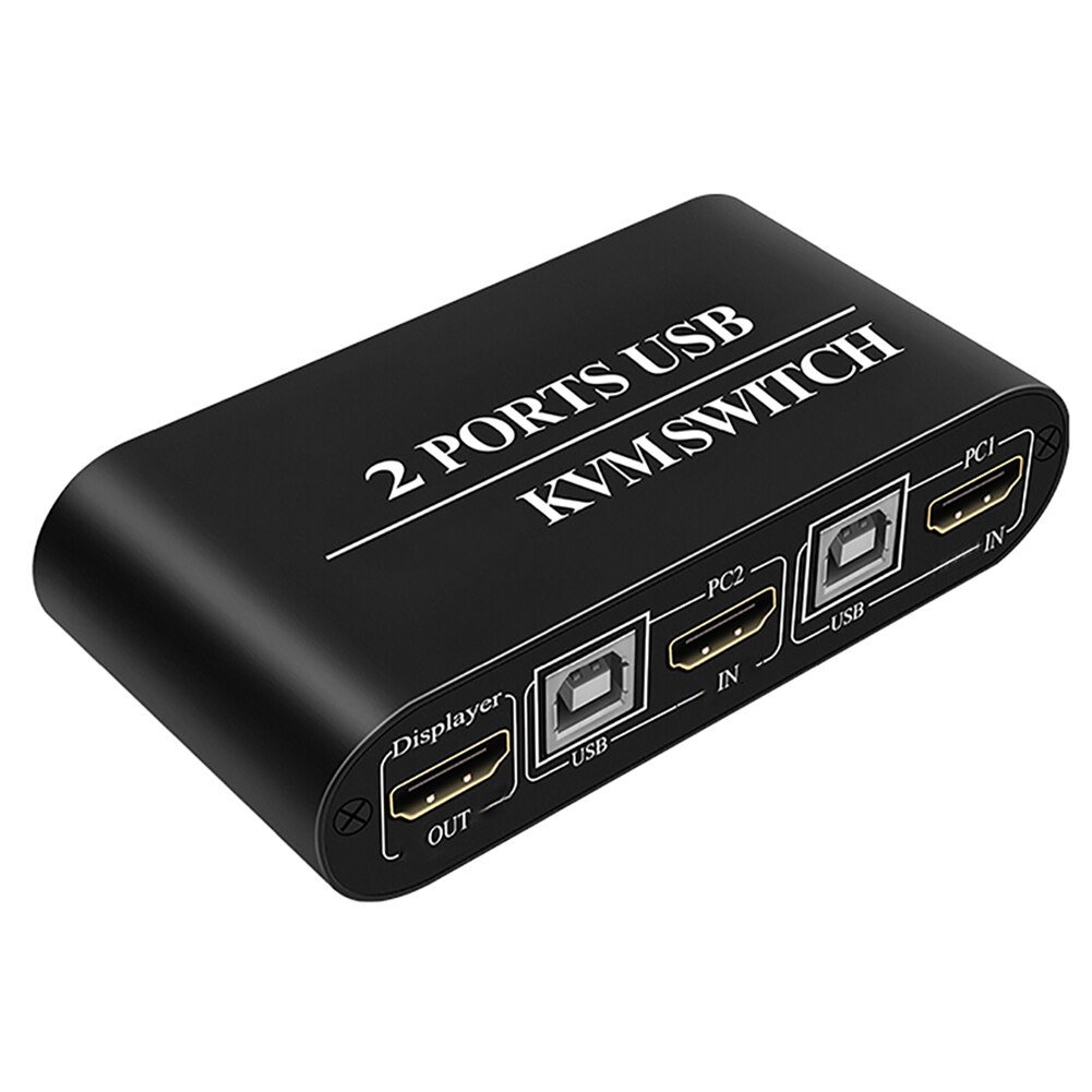 2 in 1 HD 4K USB KVM Switch 2 Ports USB Switcher Box Splitter Multifunctional 2-Port USB Manual Switcher Box Splitter
