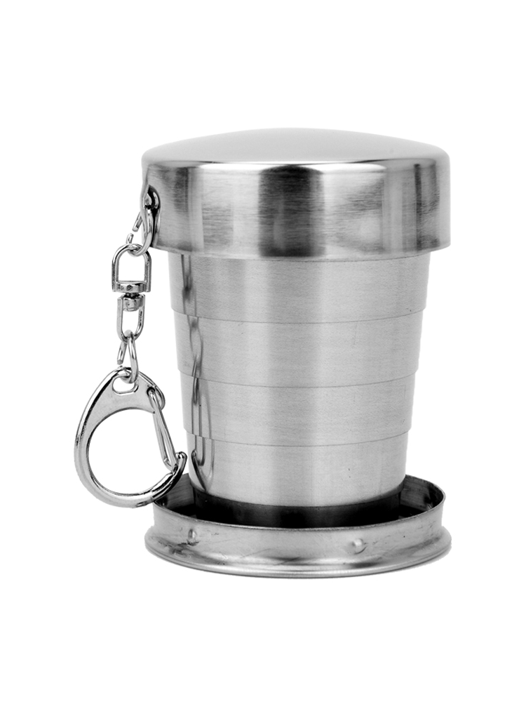 Portable Stainless Steel Foldable Cup 75ml/150ml/250ml Outdoor Travel Collapsible Coffee Mug Telescopic Hiking Camping Water: Yellow