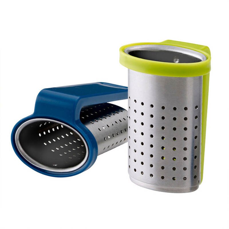 Tilfældig farve tekande tilbehør te si te holder 1pc teskeer infuser filter genanvendeligt te infuser rustfrit stål