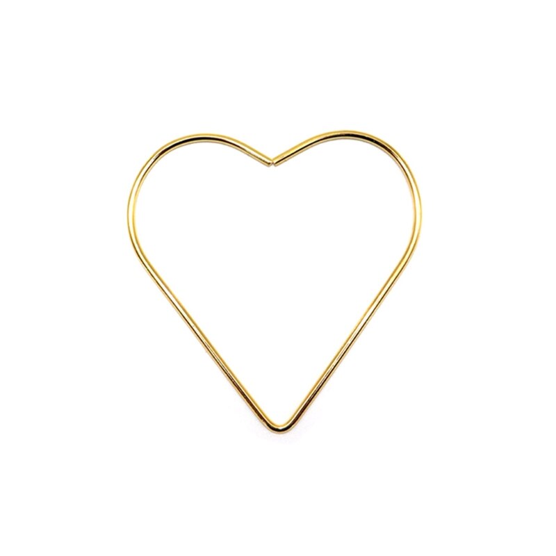 1Pc Love Heart Shape Dream Catcher Rings Metal Craft Hoops for Dreamcatchers Wreaths Macrame Project DIY Accessories 5-20cm: Gold 10cm
