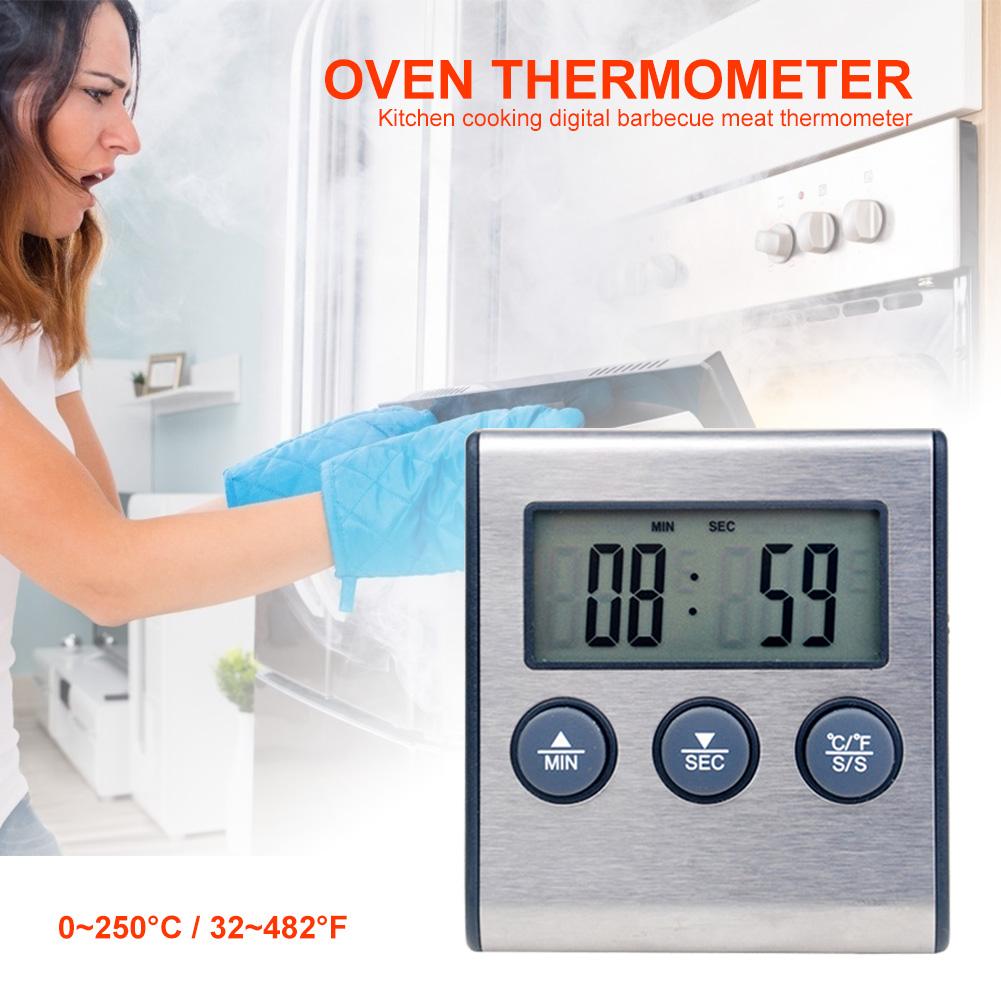 Oven BBQ Meat Temperature Gauge Probe Hangable Stainless Steel Digital Display Food Thermometer Kitchen Cooking Accessories