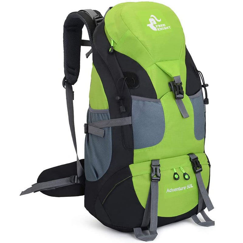 50L Waterproof Ultra Lightweight Hiking Backpack Men Mountain Bags Unisex Outdoor Sport Daypack Travel Climbing Fishing Backpack: Green