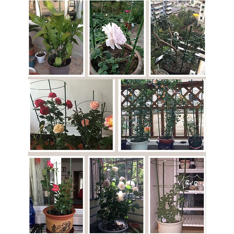 1 set 45cm planten klimplant rek plantenpot ondersteuningsframe bloemen groenten decoratieve trellis beugel