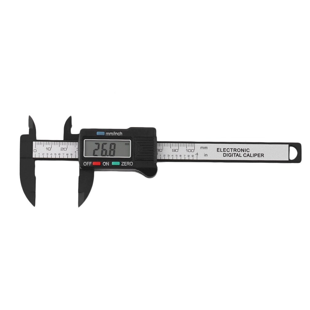 Mini calibrador Digital práctico, herramientas de medición de 0-100mm/0,2mm, compuesto de fibra de carbono MM y pulgadas