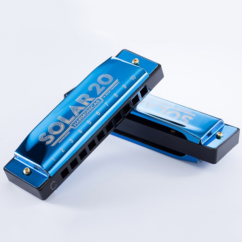 10-hole Harmonica and Ten-hole Blues Otamatone Musical Instrument Diatonic Musical Table Bell St Louis Blues Clues Instruments: Blue