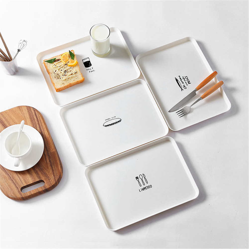 The Brot Kunststoff-Tablett PP, contenedor de postre, bandejas de Werkzeuge Geschirr Einfache Dekoration Geschenk, 1 Uds.