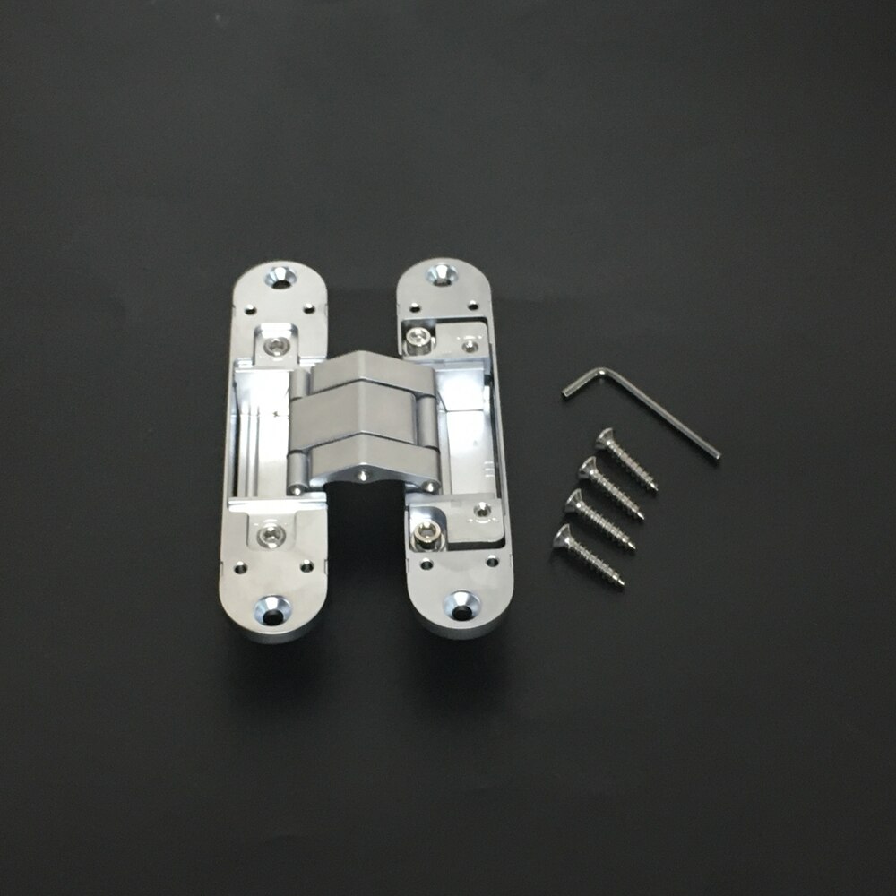 3D adjustable hidden door hinge adjustable conceal hinge /invisible door hinge 140*30MM 60KG for 2 hinges: sliver140x30MM 1PCS