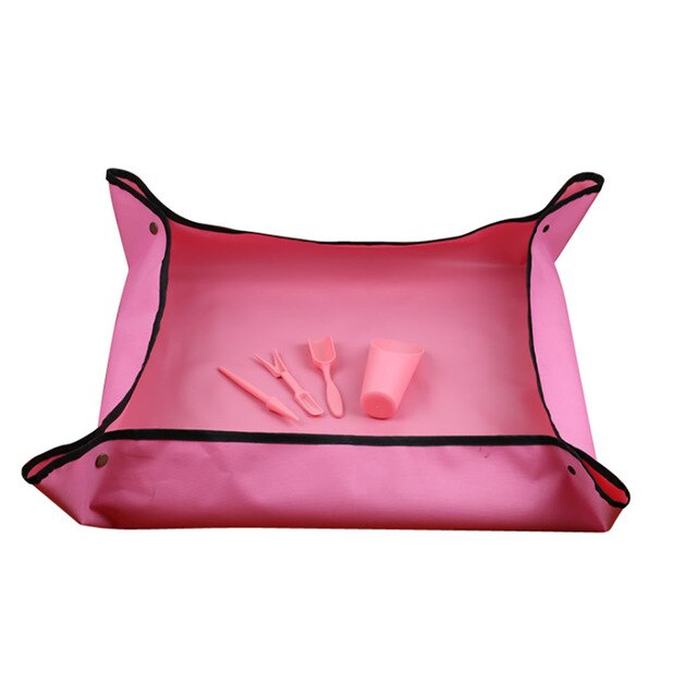Tuinieren Vlezige Tool Set Scheppen Aarde Emmer Emmer Schop Zaailingen Zaailingen Bestrating Lepel Drie Sets Emmer Scheppen: Pink 5 piece set