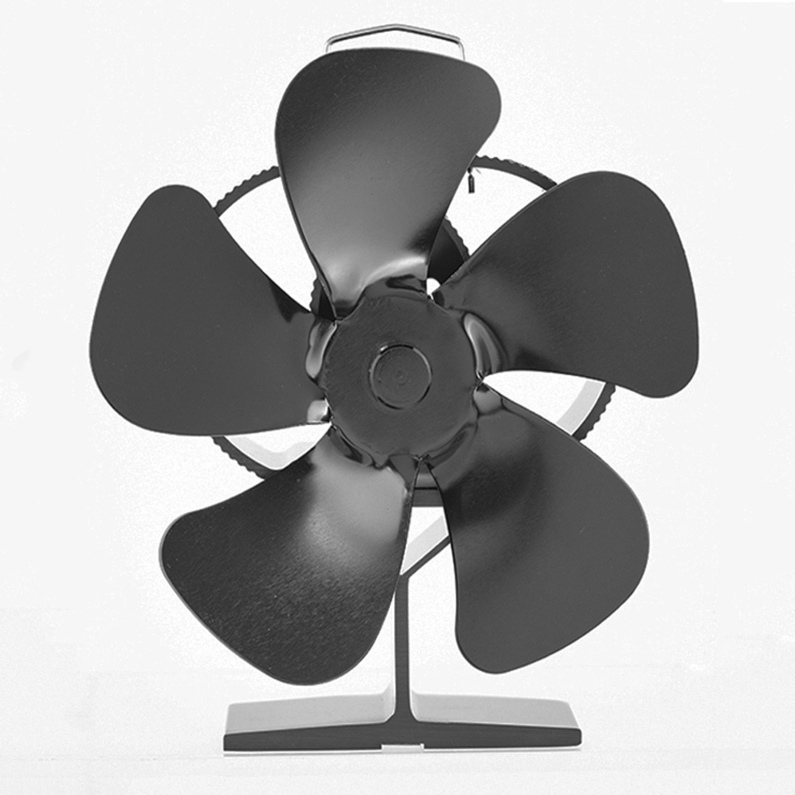 Ventilador de chimenea de alta temperatura, 5 aspas, silencioso, respetuoso con el medio ambiente, para estufa de leña, 55 ℃ ~ 350 ℃