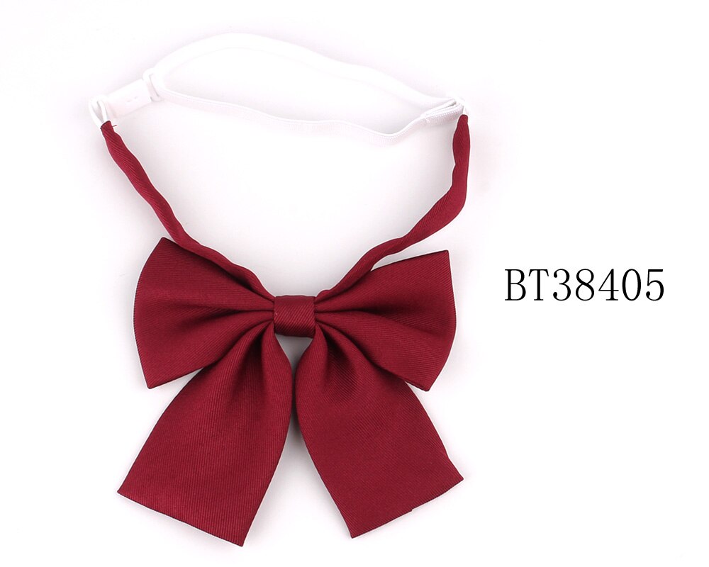 Ladies Large Bowtie Oversize Bow tie For Women Uniform Collar Butterfly Bow knot Adult Solid Bow Ties Cravats Girls Red Bowties: BT38405