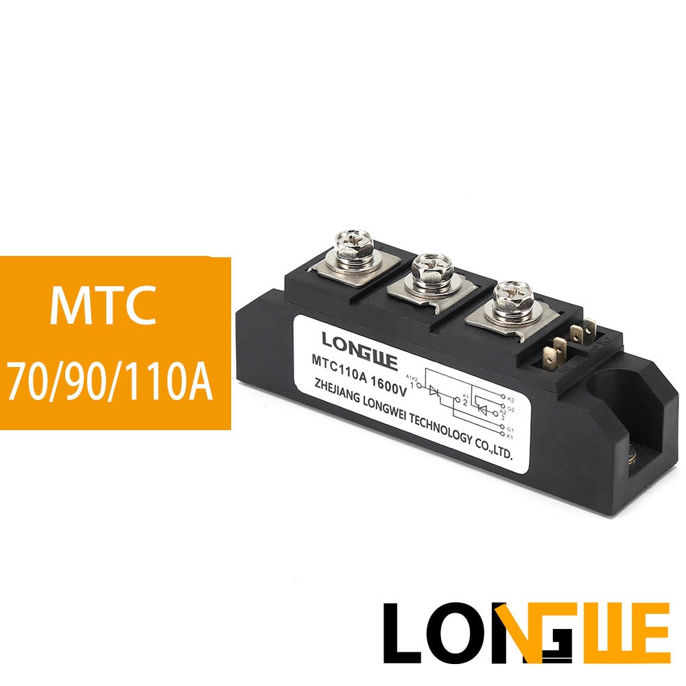 Longwe Mtc 70A 90A 110A Thyristorgestuurde Gelijkrichters 1600VDC Power Halfgeleider Relais Module Voor AC-DC Motor Control