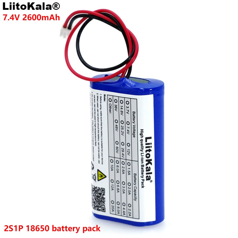 LiitoKala 7.2 v/7.4 v/8.4 v 18650 lithium batterij 2600 mA Oplaadbare batterij megafoon speaker bescherming board