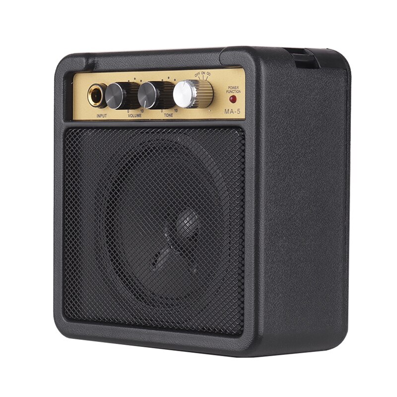 Mini Guitar Amplifier Amp Speaker 5W With 6.35Mm Input 1/4 Inch Headphone Output Supports Volume Tone Adjustment: Default Title