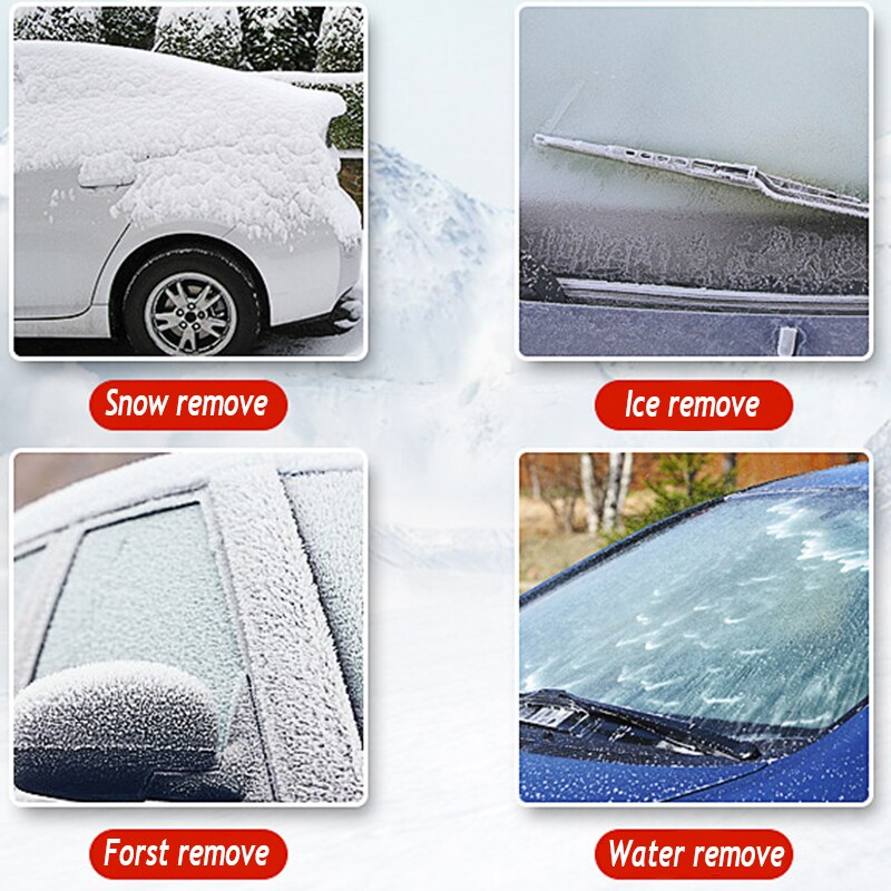 Roestvrij Staal Sneeuw Ijskrabber Auto Voorruit Ijs Verwijderen Schoon Tool Lange Stijl Window Cleaning Sneeuw Remover
