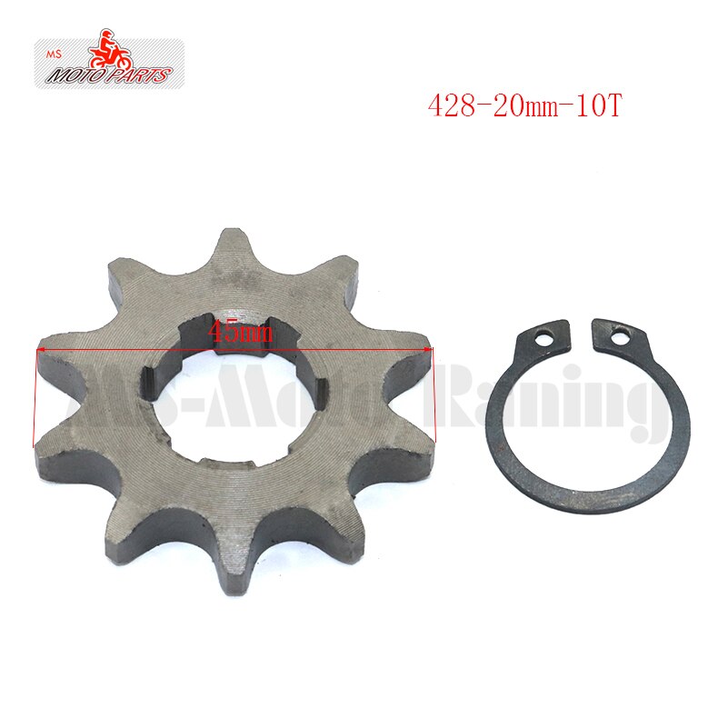 428 10-19 Tooth 20mm ID Front Engine Sprocket for Stomp YCF Upower Dirt Pit Bike ATV Quad Go Kart Moped Buggy Scooter Motorcycle: 10T