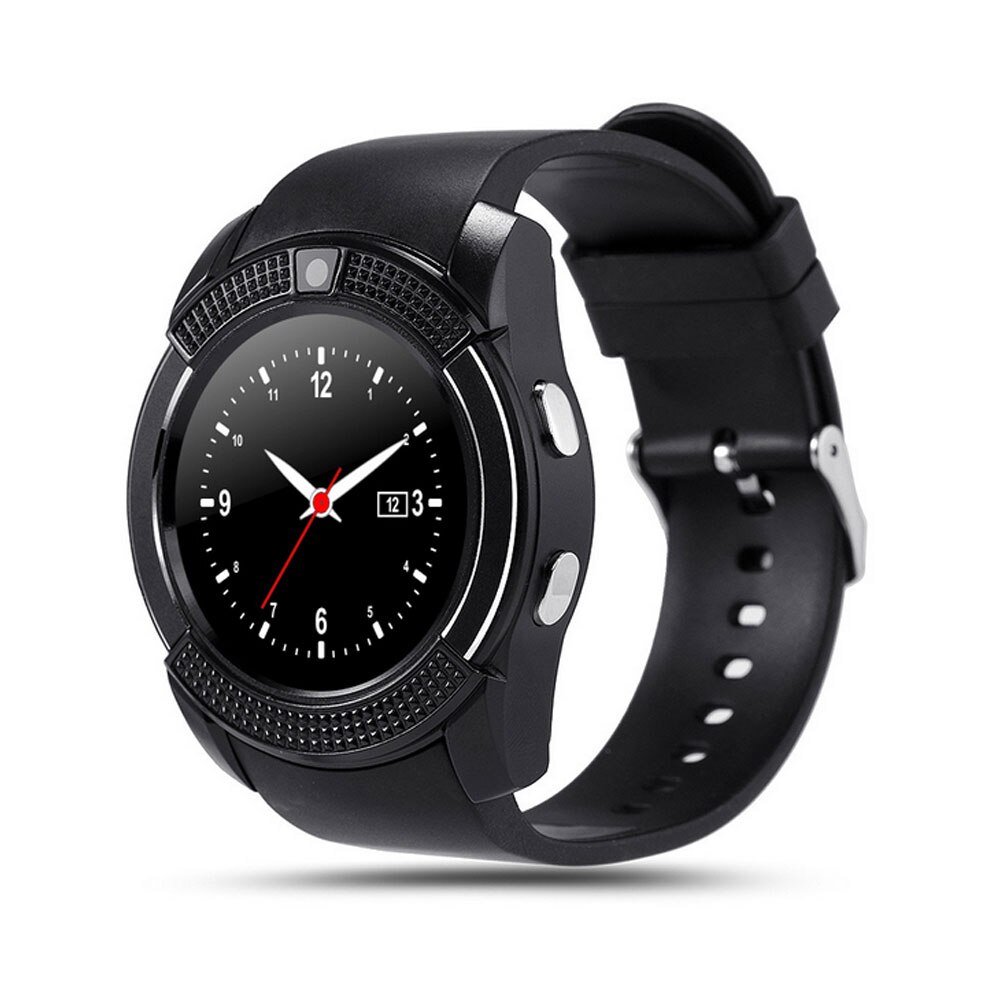 nouvelle montre-bracelet d'écran tactile de montre intelligente de Bluetooth avec la fente d'appareil-photo/carte SIM, montre intelligente imperméable M2 A1 VS DZ09 X6: Black