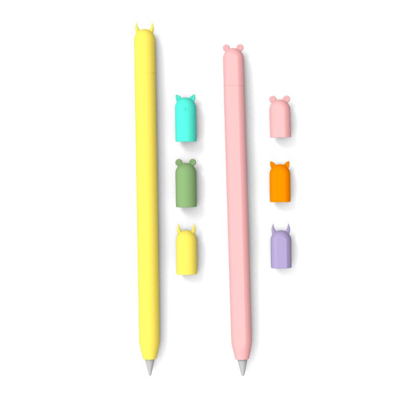 Czteroczęściowy/zestaw TPU silikonowy pokrowiec ochronny pokrywa uchwytu do Apple Pencil 1 2 akcesoria obudowa odporna na zarysowania