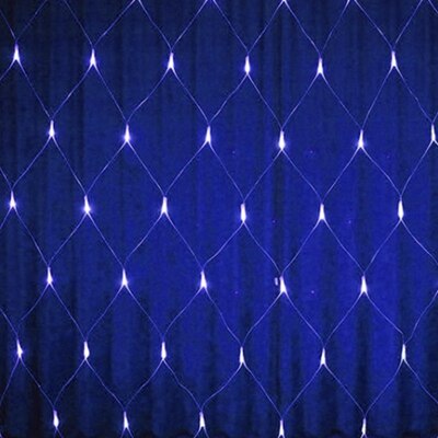 220V Led Net Mesh Fairy String Licht 1.5X1.5M 3X2M 6X4M garland Gordijn Kerst Fairy Light Wedding Party Licht: Blue / 4MX6M