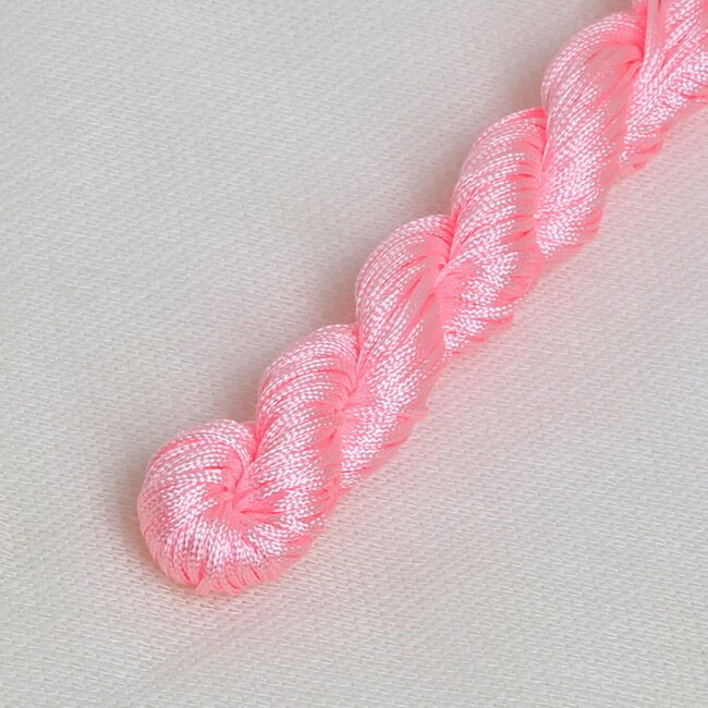 24meters Length & 1mm Diameter Chinese Knot Macrame String Wire Cord Thread for DIY Necklace Bracelet Braided String: Pink