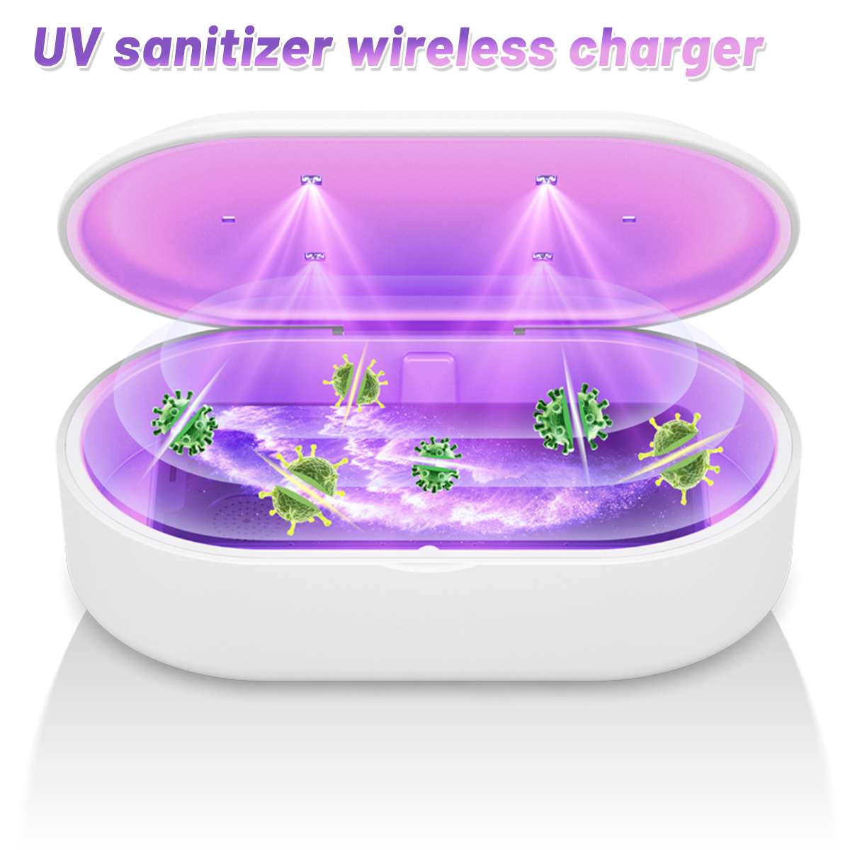 UV Sterilizer Box Phone Cleaner Sanitizer 15W Wireless Quick Charger Disinfection Box Ultraviolet Light Sterilizer Box Household