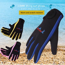 Guantes de natación y buceo 1,5mm mujeres hombres neopreno natación buceo guantes antideslizante natación snorkel surf guantes