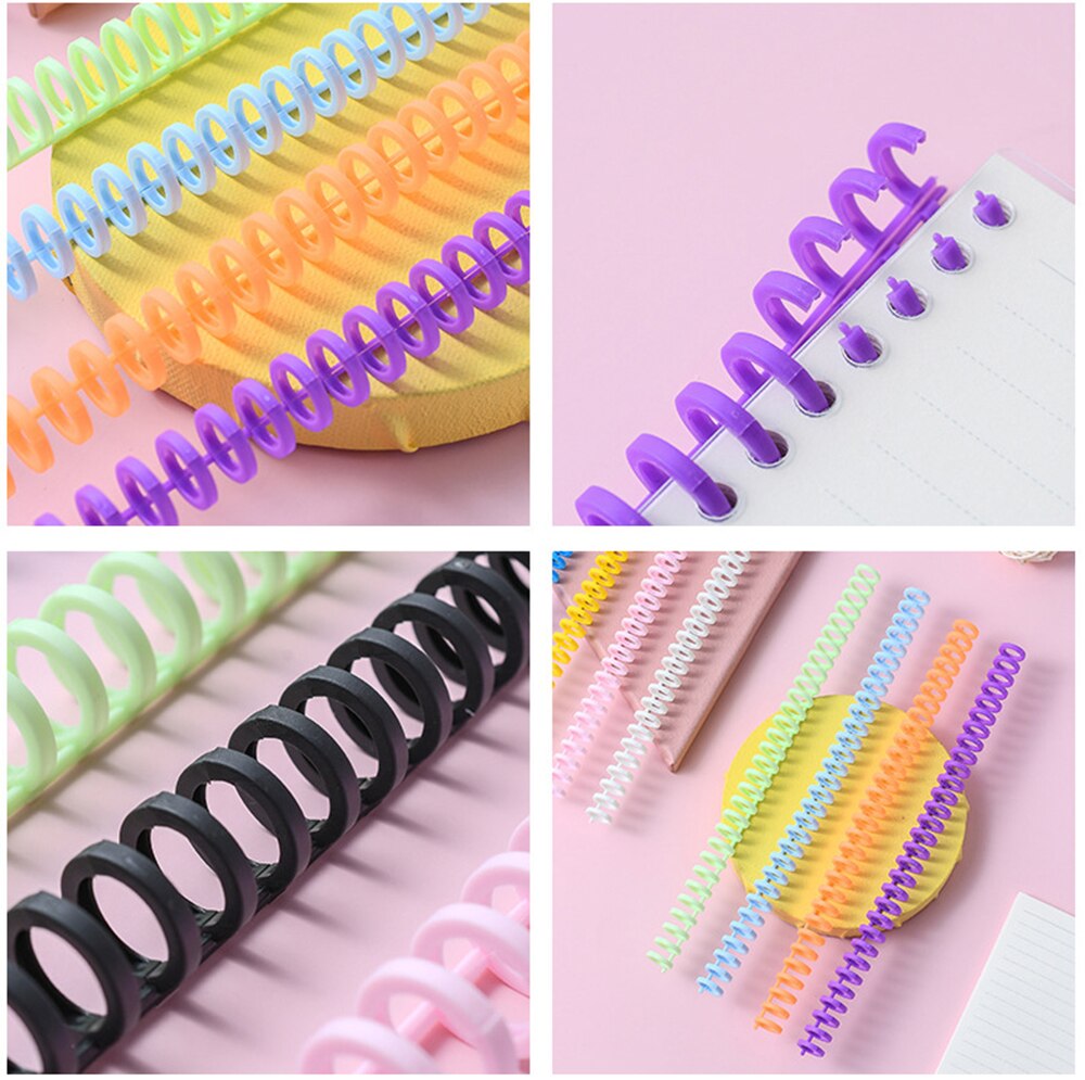 30 Hole Loose-leaf Plastic Binder Book Rings Spring Notebook Spiral Rings for A4 A5 A6 Paper Notebook Stationery Office Supplies
