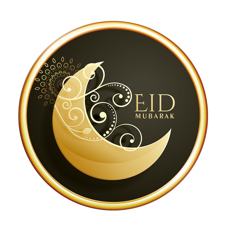 Eid Mubarak Wall Sticker Ramadan Decoration For Home Moon Star Window Sticker Ramadan Kareem Room Wall Decal Eid 30*30cm: Style6