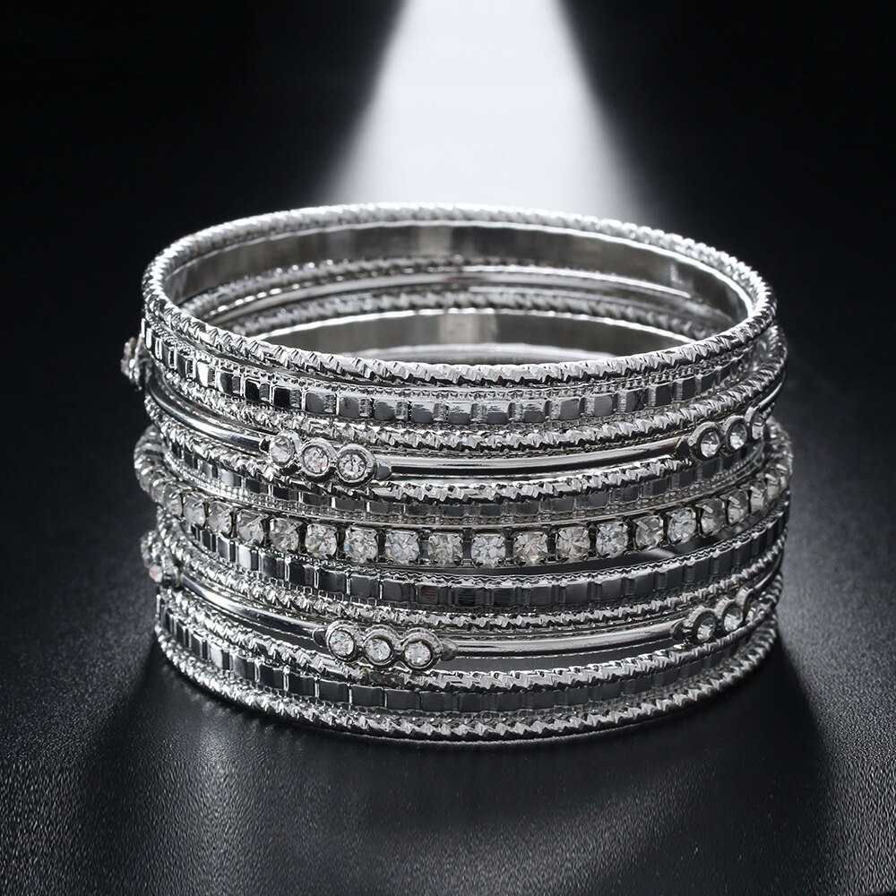 Grote Cirkel Metalen Draad Indian Bangle Sieraden Party Retro Stijl Trendy Goud Zilver Plated Armbanden armbanden Voor Vrouwen