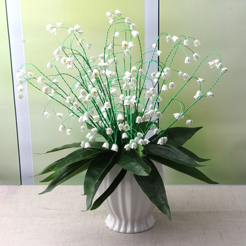 50pcs10x11mm acrílico Convallaria Majalis tapas de cuentas accesorios de joyería pulseras cuentas espaciadoras para fabricación de joyería accesorios DIY